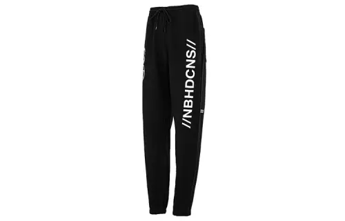 Converse Knitted Sweatpants Men's Black Moderate Cuffed Pants