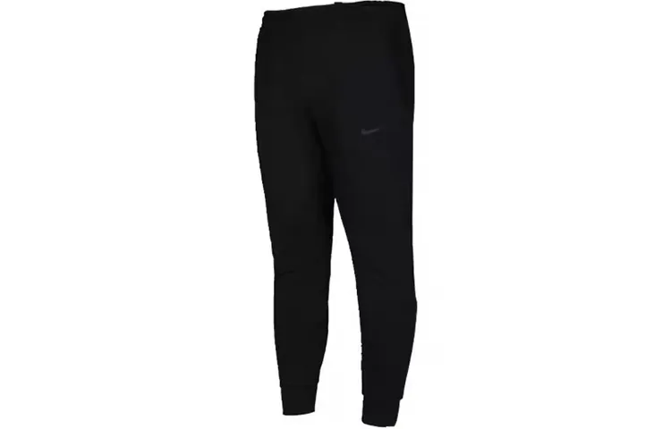 Nike Knitted Sweatpants Men's Black Moderate Straight Fit Pants