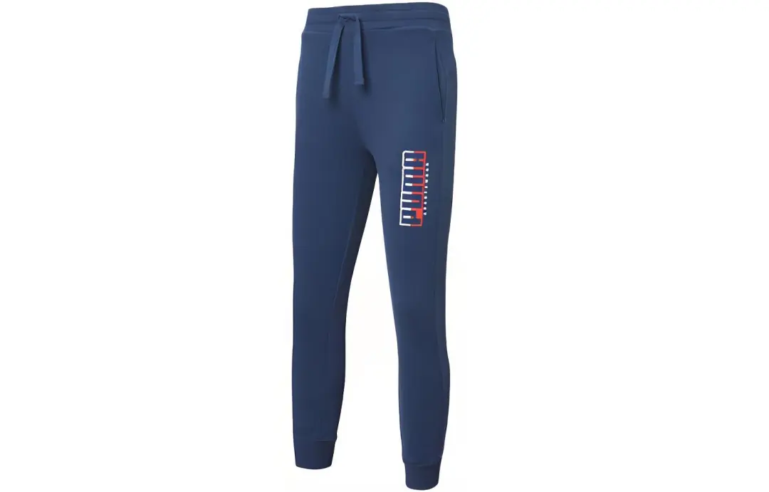 PUMA Knitted Sweatpants Men's Dark Denim Blue Moderate Other