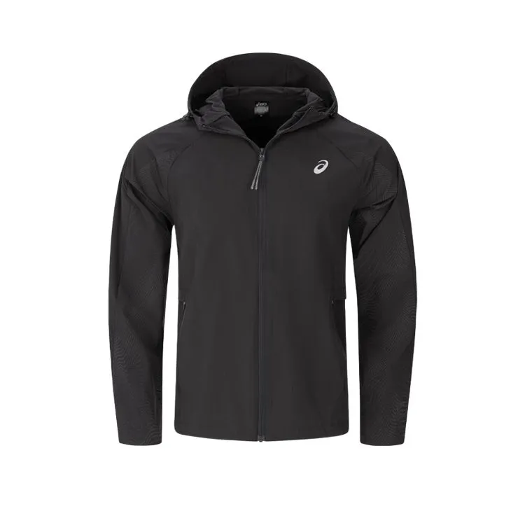 ASICS Jackets Men's Black Hooded Moderate Other