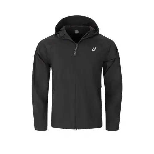 ASICS Jackets Men's Black Hooded Moderate Other