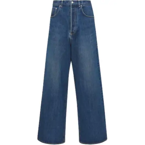 DIOR Jeans Men's Blue Moderate Wide Leg Pants