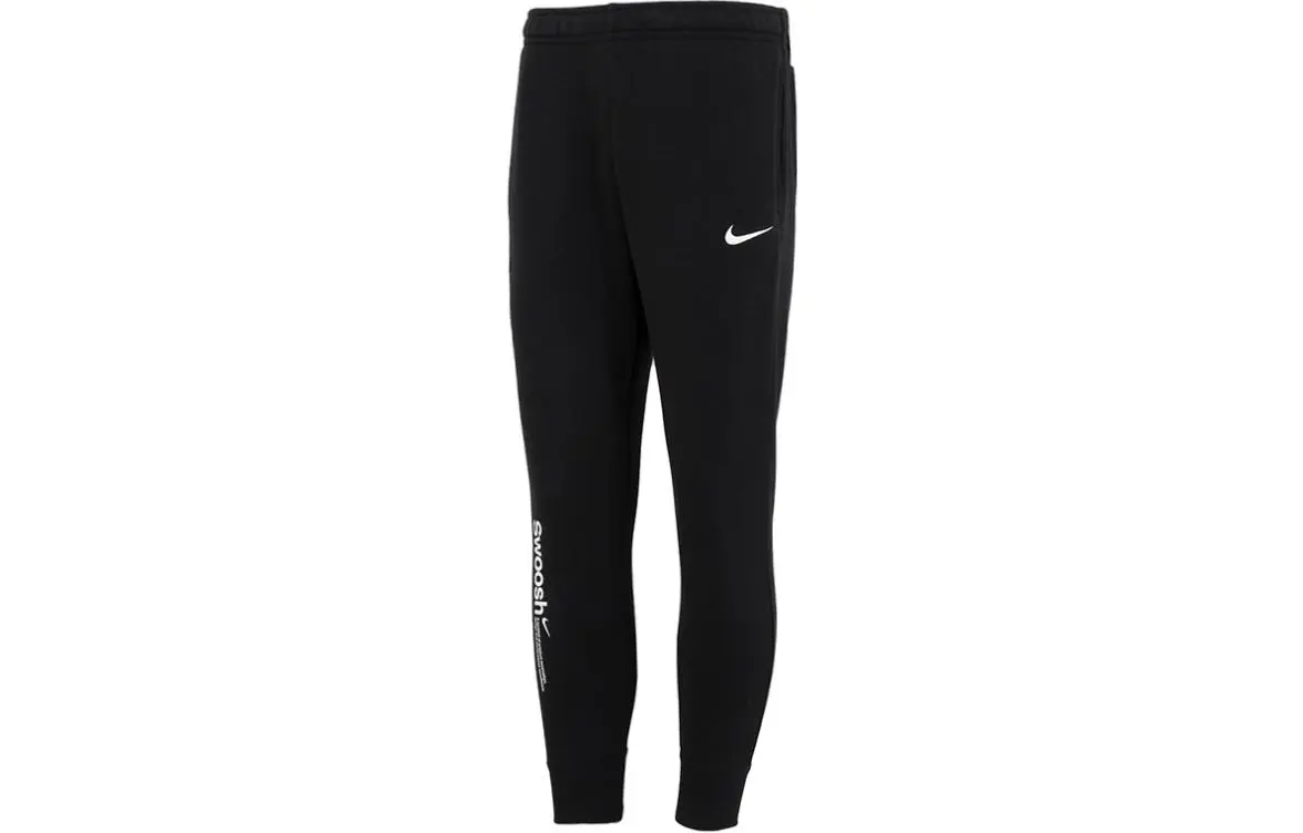 Nike Knitted Sweatpants Men's Black Moderate Straight Fit Pants