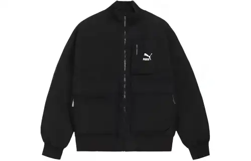 PUMA Down Jackets Men's Black Stand Collar Moderate Other