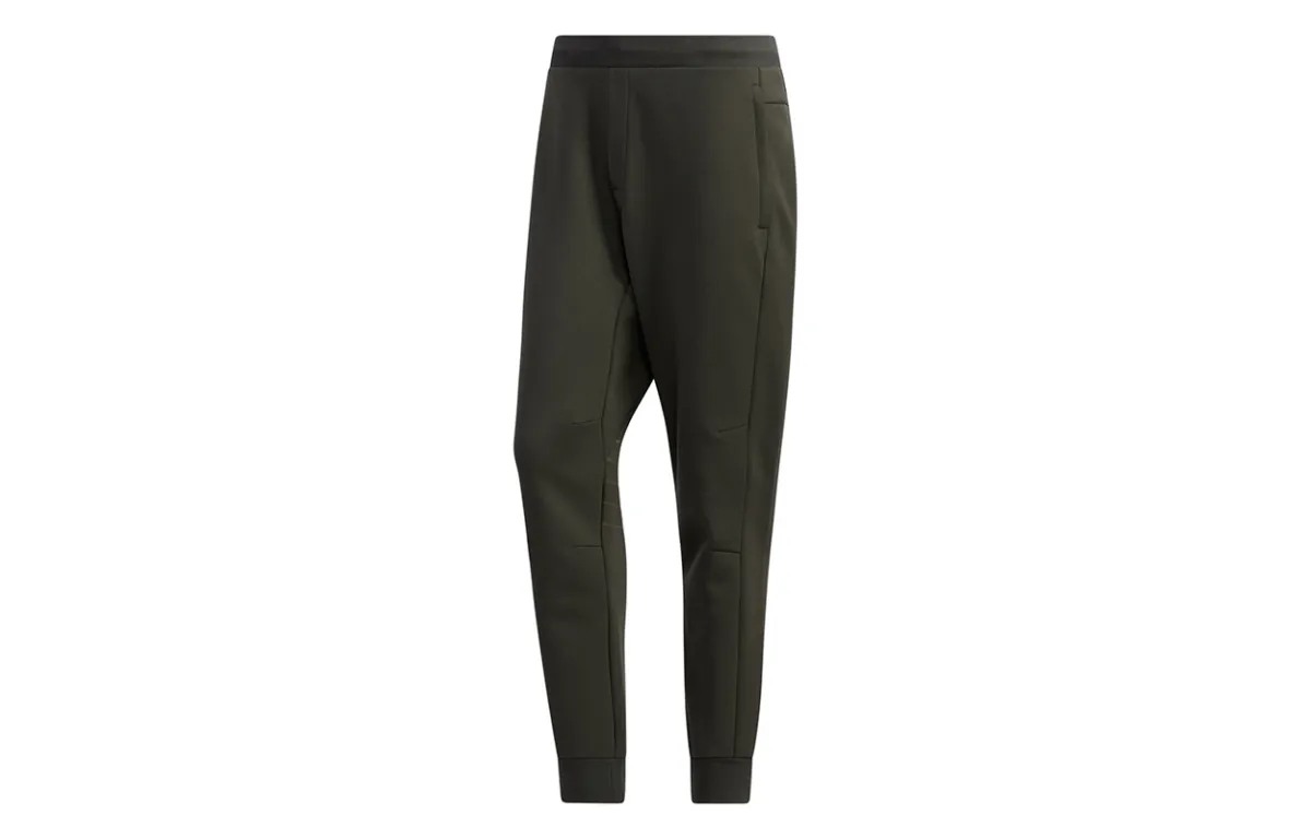 Adidas Knitted Sweatpants Men's Army Green Moderate Cuffed Pants