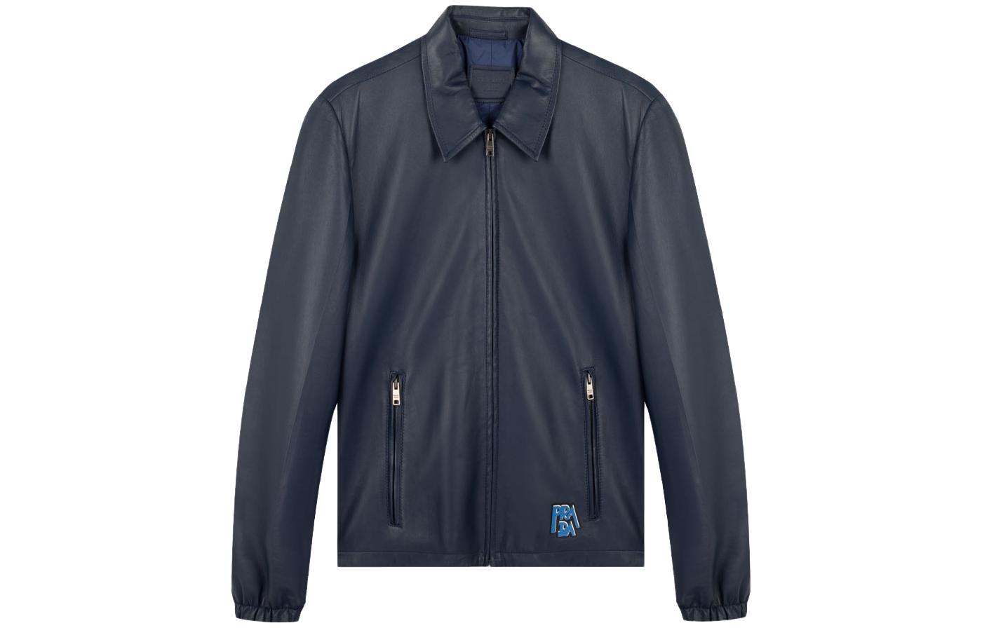 PRADA FW23 Leather Jacket Men's Black