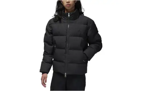 Jordan Down Jackets Men's Black Stand Collar Moderate Other