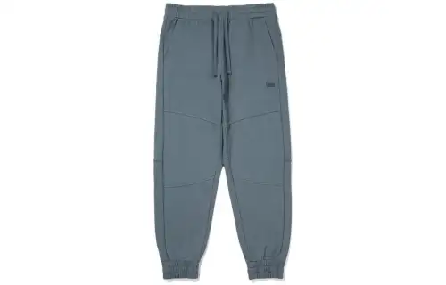 FILA Knitted Sweatpants Unisex Blue Moderate Cuffed Pants