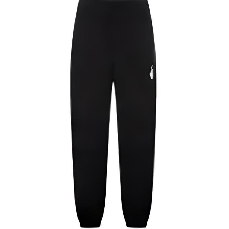 OFF WHITE Dinosaur Series Knitted Sweatpants Men's Black Moderate Cuffed Pants