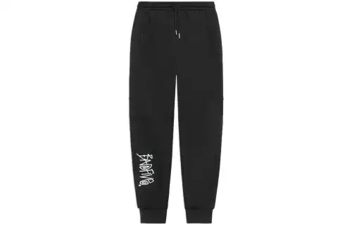 Li Ning BADFIVE Knitted Sweatpants Men's Black Moderate Cuffed Pants