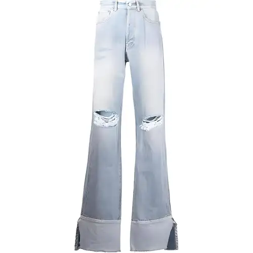 Vetements Wide Leg Destroyed Cut Up Denim