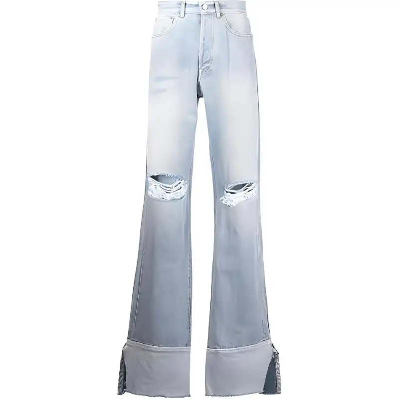 Vetements Wide Leg Destroyed Cut Up Denim