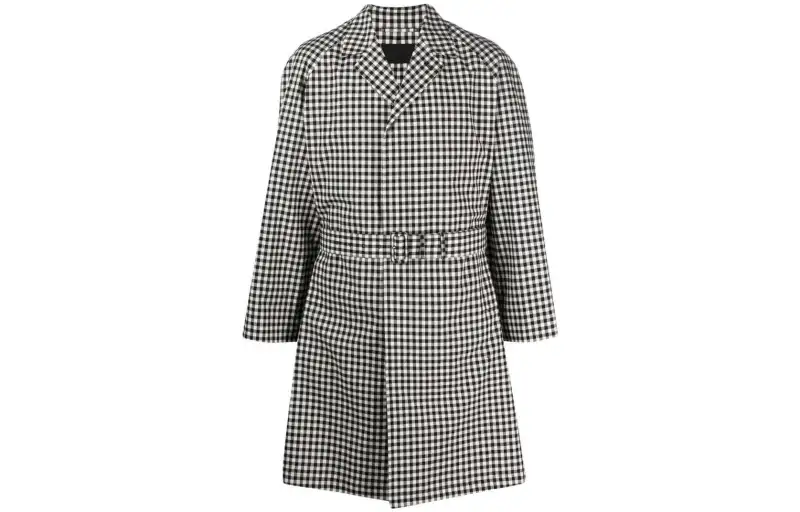 Prada gingham-check cotton coat