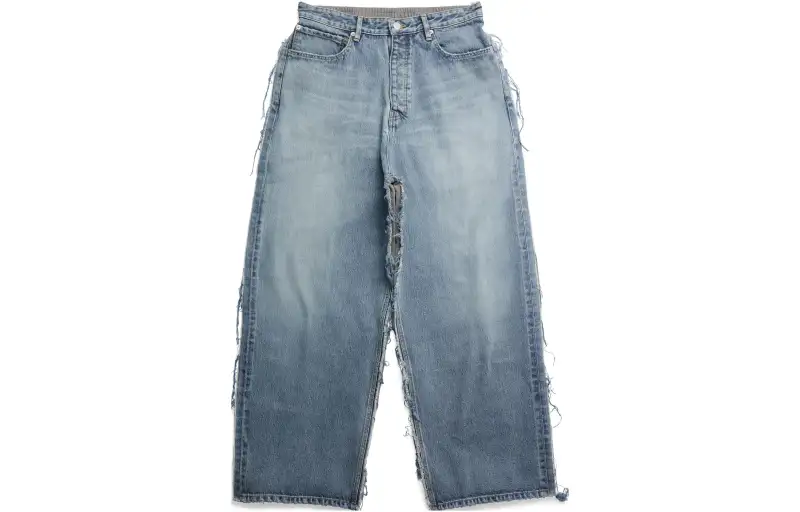 Balenciaga Jeans Loose Fit Men's Blue