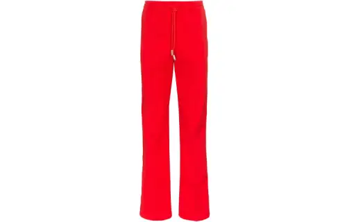 OFF WHITE SS21 Knitted Sweatpants Men's Red Moderate Straight Fit Pants