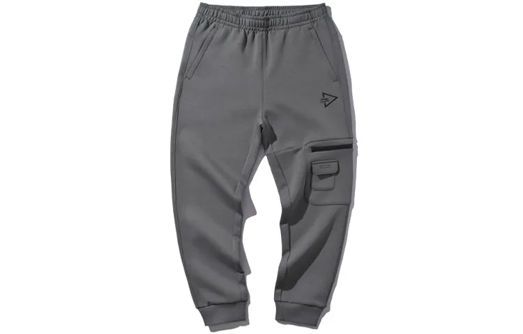 Li Ning Sports Fashion Collection Knitted Sweatpants Men's Shadow Gray
