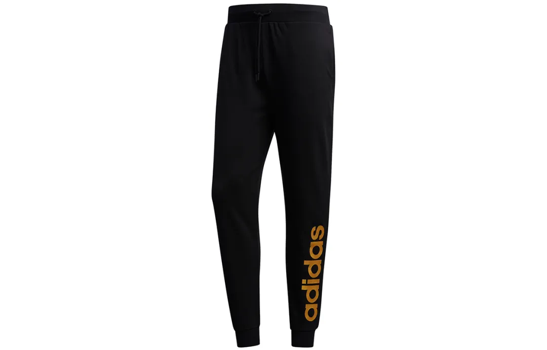 Adidas Neo Knitted Sweatpants Men's Black Moderate Slim Fit Pants