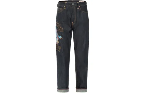 EVISU Jeans Men's Denim Blue Moderate Slim Fit Pants