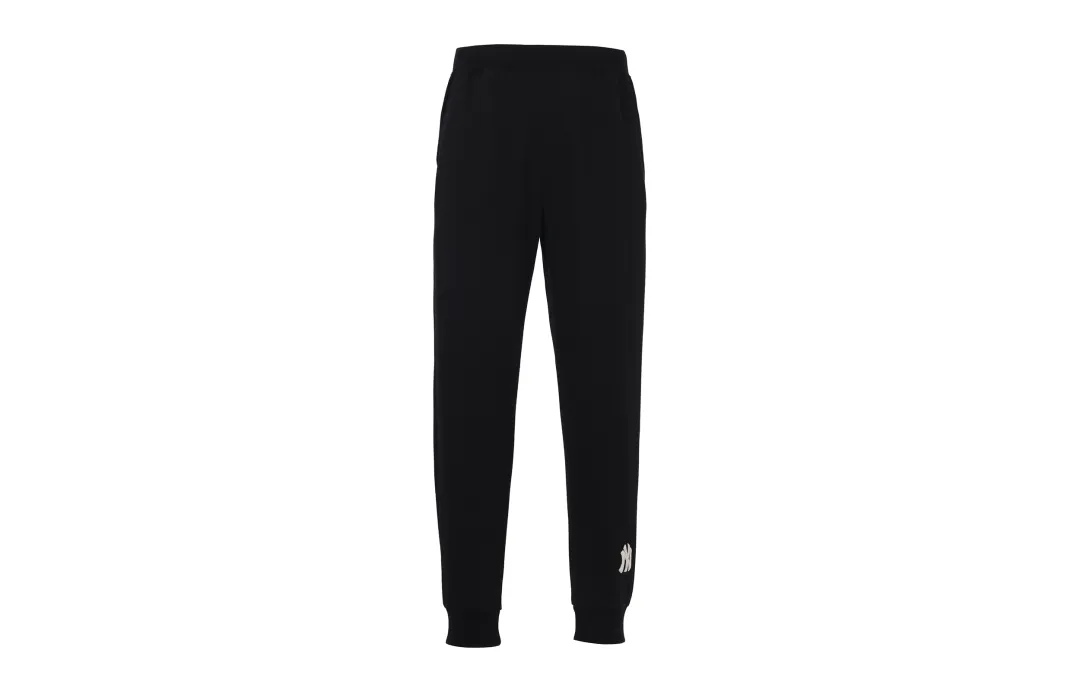 MLB Base Logo Knitted Sweatpants Unisex Black Moderate Cuffed Pants