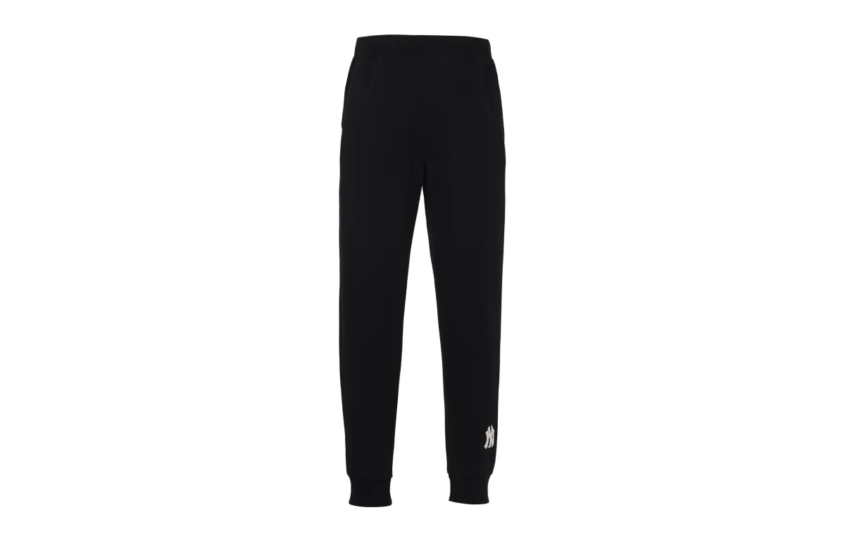 MLB Basic Logo Knitted Sweatpants Unisex Black Moderate Cuffed Pants