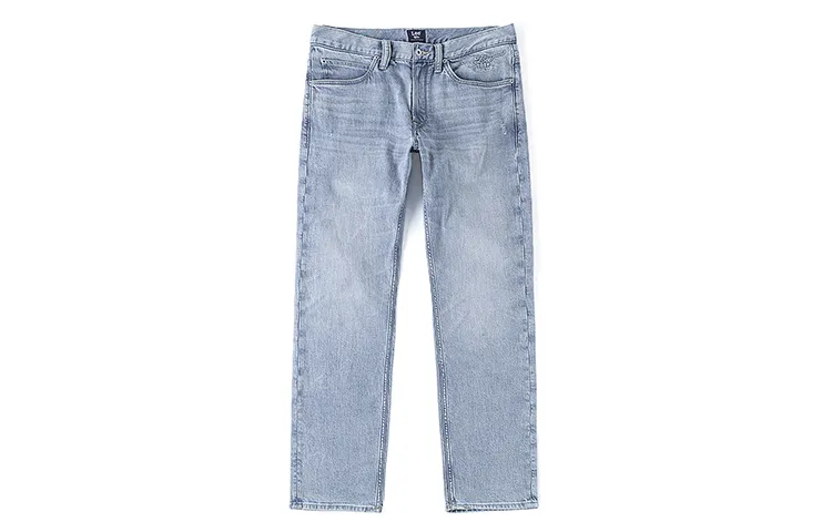 Lee Jeans Men's Light Blue Moderate Straight Fit Pants