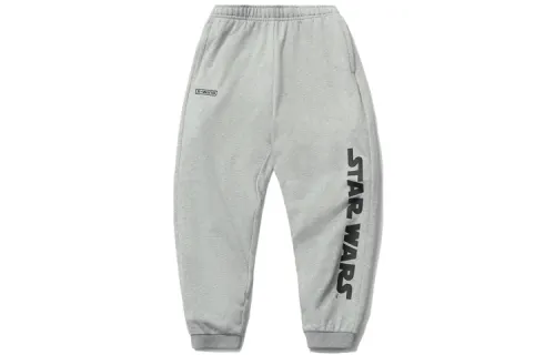 Li Ning X Disney Knitted Sweatpants Men's Heather Gray Moderate Cuffed Pants