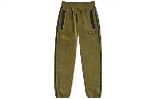Adidas Originals Knitted Sweatpants Men's Olive Green Moderate Cuffed Pants