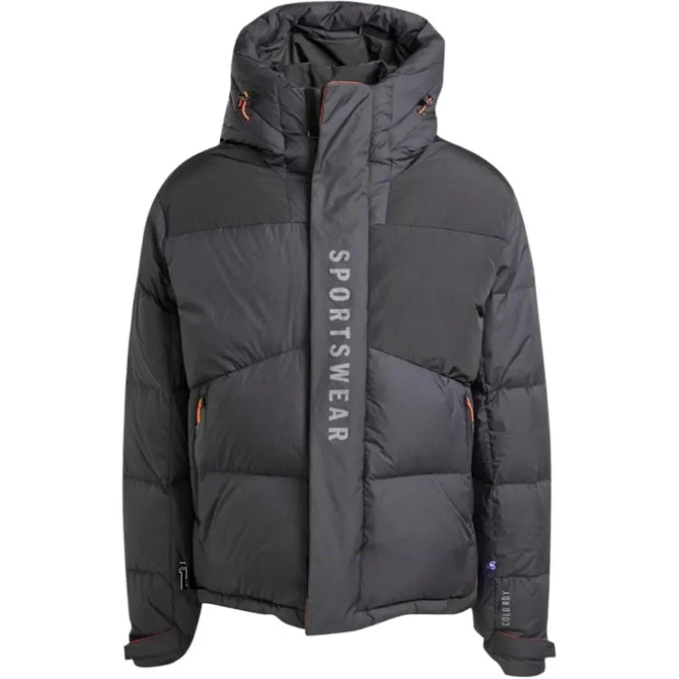 Adidas Down Jackets Men's Black Hooded (Non-detachable) Moderate