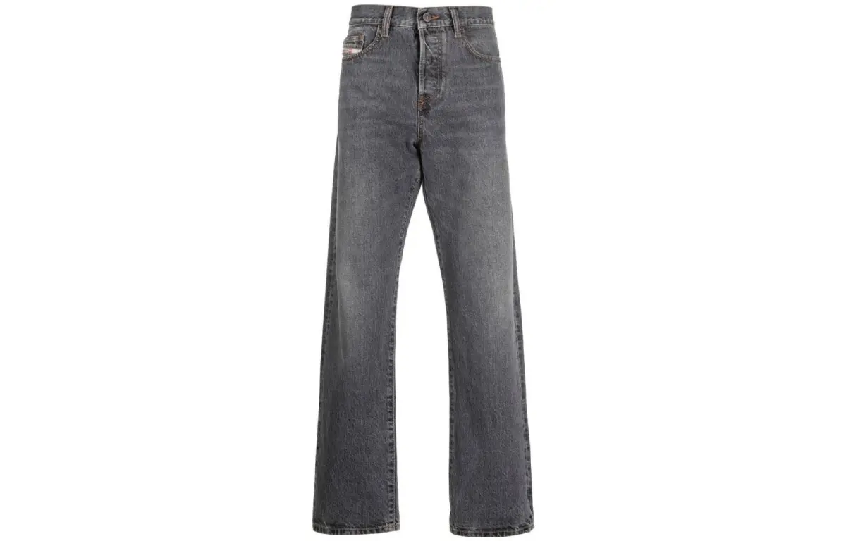 DIESEL Jeans Men's Dusty Gray Moderate Straight Fit Pants