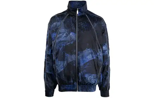 OFF-WHITE logo-jacquard windbreaker