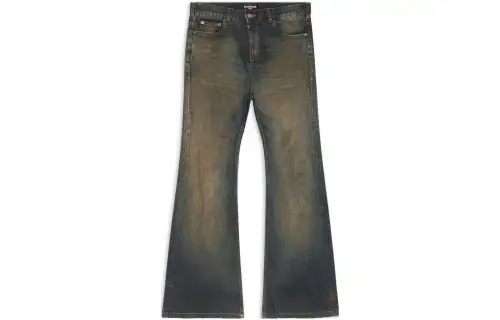 Balenciaga Jeans Men's Blue Moderate Flared Pants