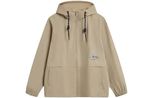 Li Ning Weekend Youth Sports Fashion Collection Trench Coat Men's Authentic Khaki