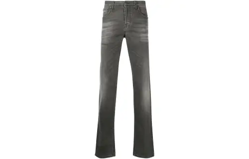 【Previous Season】distressed straight-leg jeans