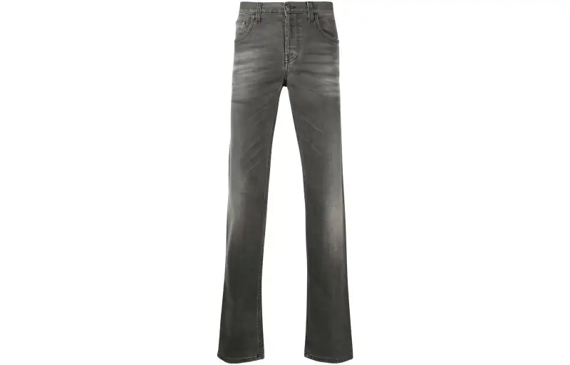 【Previous Season】distressed straight-leg jeans