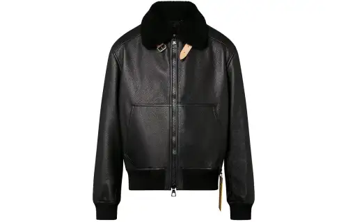 LOUIS VUITTON Patchwork Leather Jacket Men's