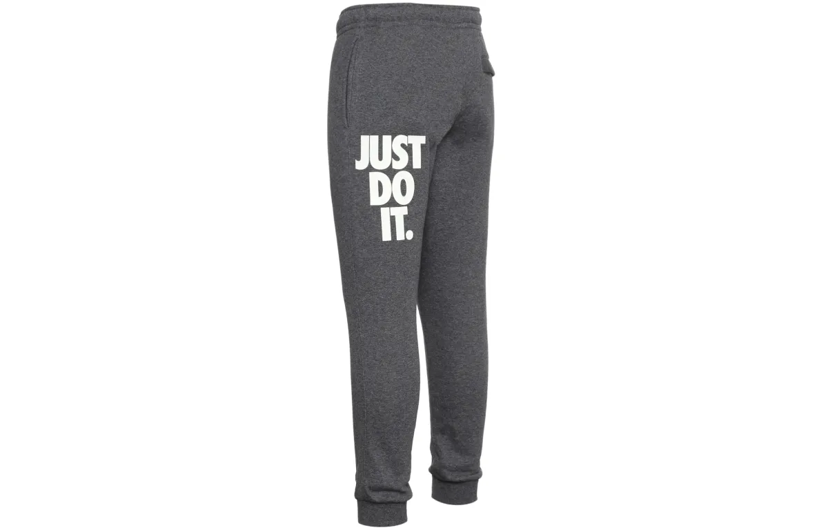 Nike Knitted Sweatpants Men's Gray Moderate Cuffed Pants
