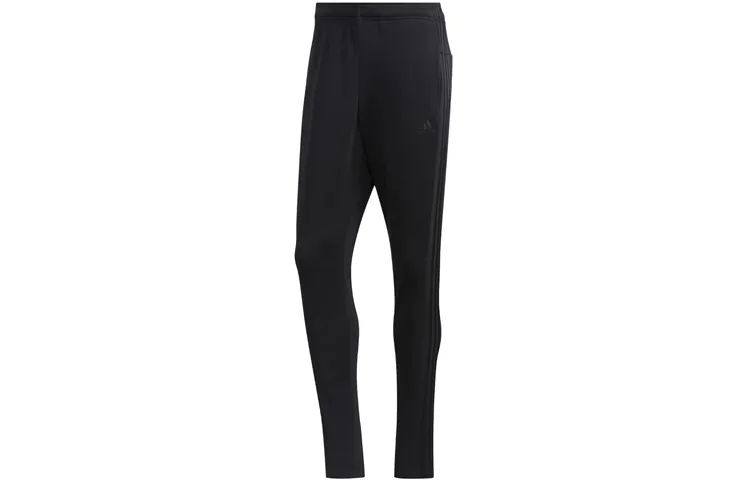Adidas Knitted Sweatpants Men's Black Moderate Straight Fit Pants