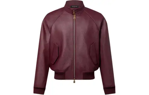 LOUIS VUITTON Epi Leather Harrington Jacket Jackets & Coats Men's Red