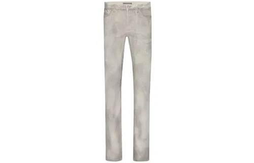 DIOR Quarterly New Products Jeans Men's White Moderate Slim Fit Pants