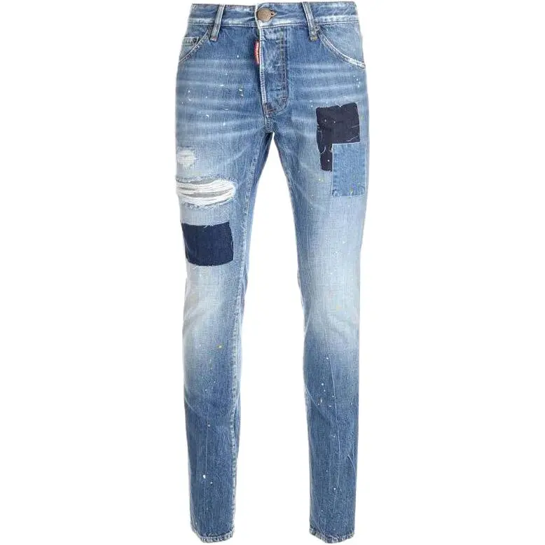 Dsquared2 Patchwork Logo Detailed Jeans