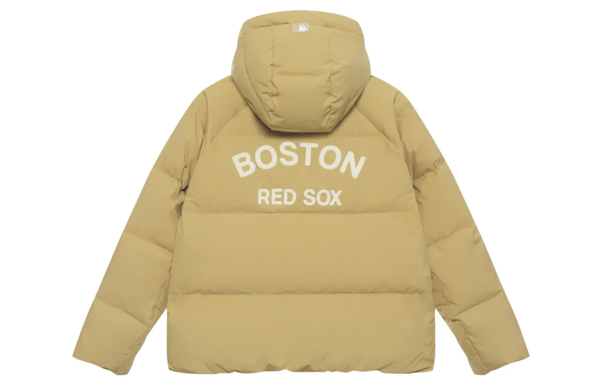 MLB Preppy Style Collection Boston Red Sox FW24 Down Jacket Unisex Beige Yellow