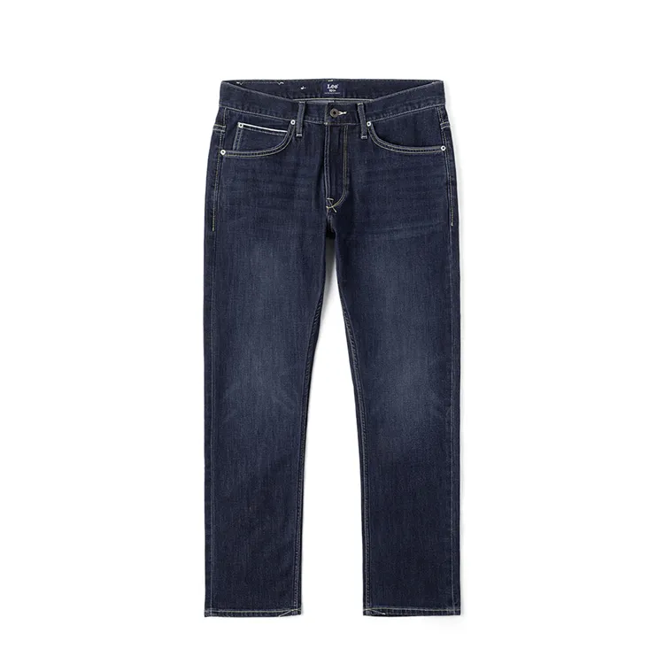 Lee Jeans Men's Dark Blue Moderate Straight Fit Pants