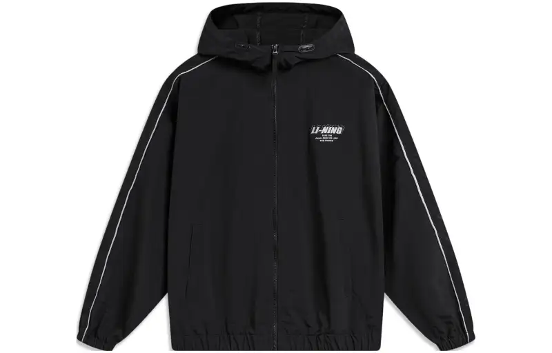 Li Ning Lotus Leaf Trench Coat Unisex Black