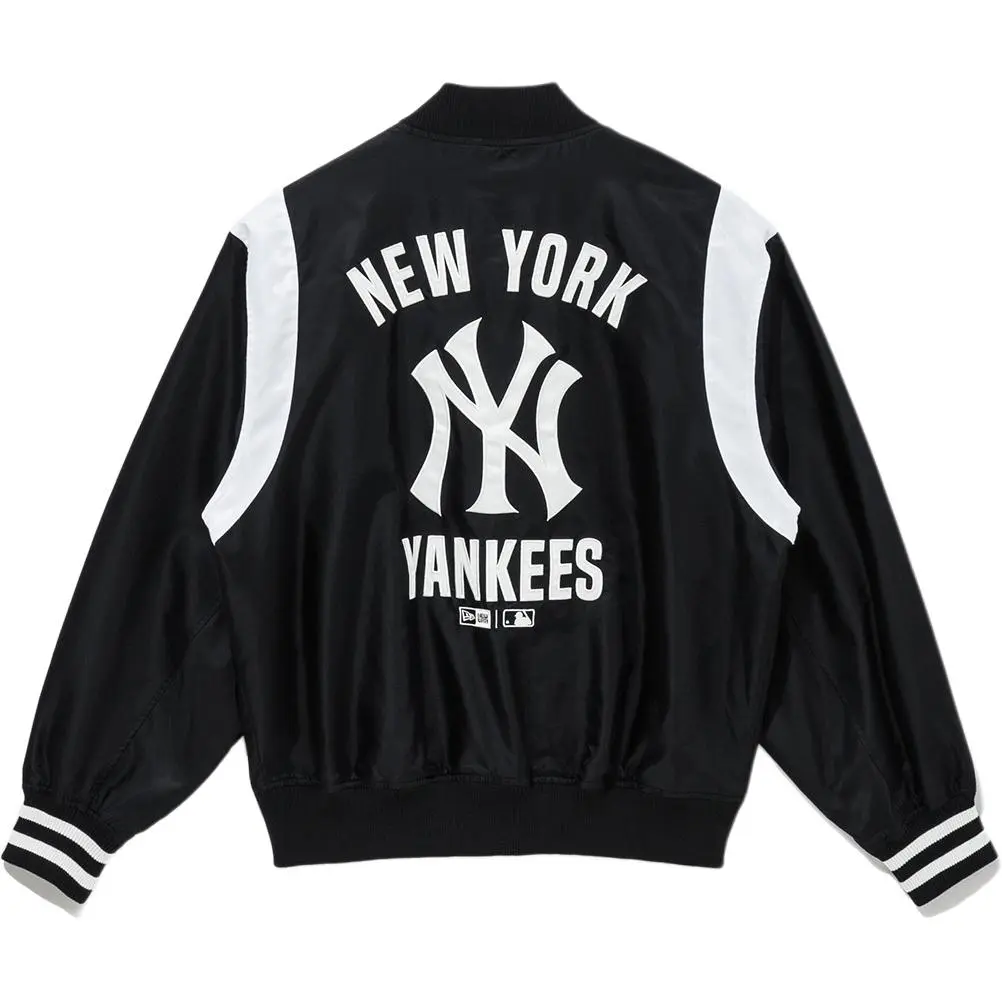New Era New York Yankees Baseball Jackets Unisex Black Stand Collar Moderate Other