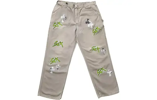 Chrome Hearts Matty Boy Sex Records Single Knee Vintage Carpenter Pants