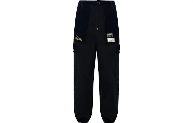 EVISU Knitted Sweatpants Men's Moderate Cuffed Pants