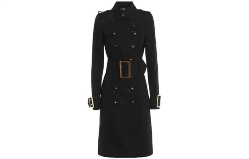 Burberry Trench Coats Men's Black Moderate