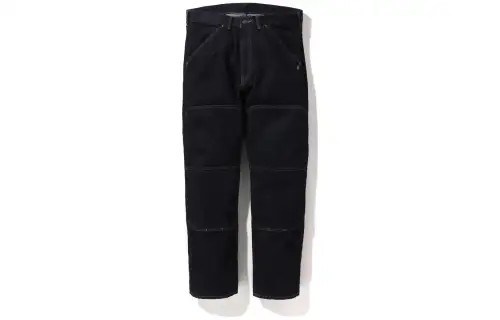 Bape Double Knee Loose Fit Denim Pants