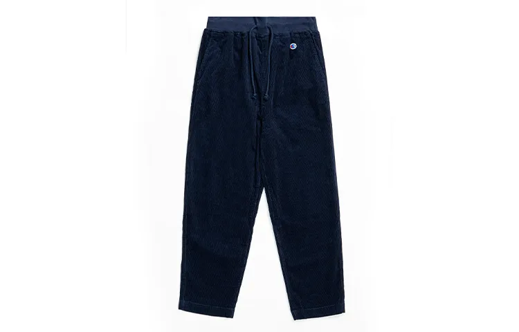 Champion Corduroy Drawstring Pants Straight Cut Versatile Comfortable Fashion Thickened And Fleece Lined