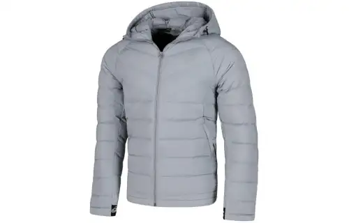 ASICS Down Jackets Men's Gray Hooded Moderate Other